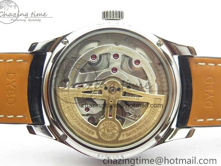 MIROTIME 0523 Portugieser Perpetual Calendar IW503401 V9F 1:1 Best Edition Blue Dial on Black Leather Strap A Contemporary 7114